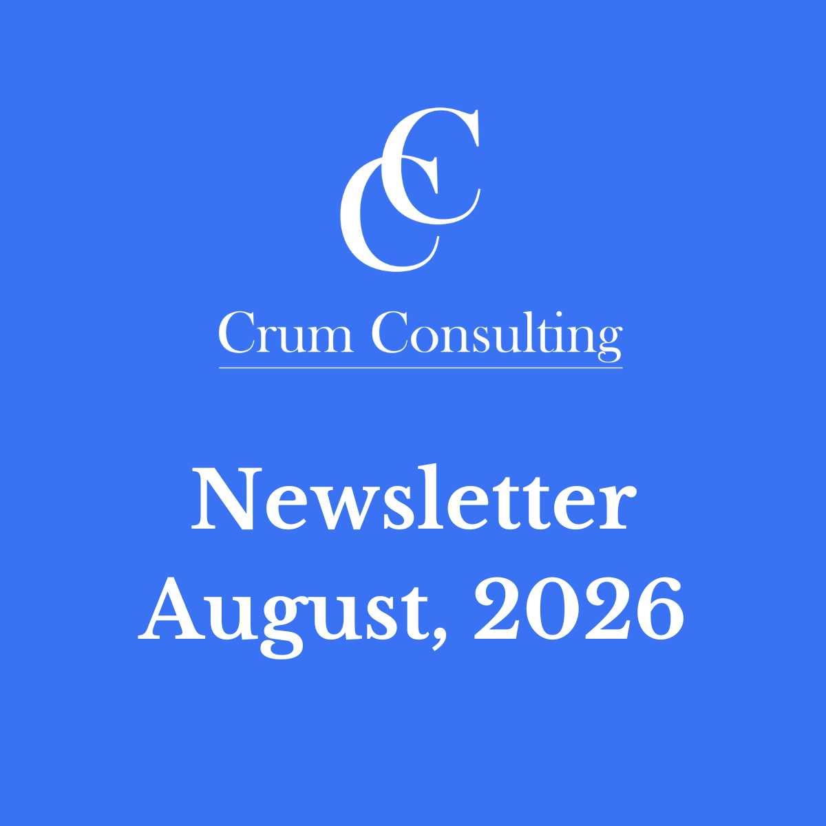 Newsletter; August 2026