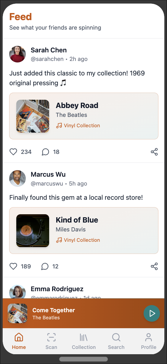 AI-Driven Design for Crate, A Social Music Catalog