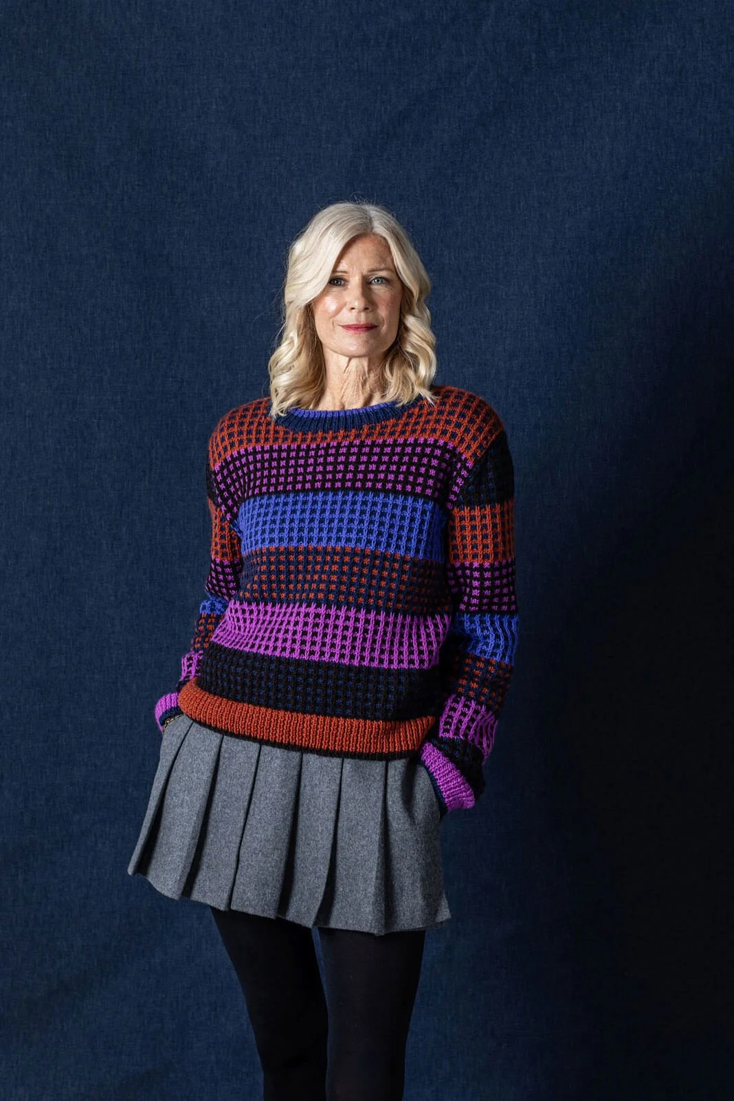 A-Yarn-Story-with-Erika-Knight-&-Arabella-Harris-Knightkraft-collaboration-shot-in-the-studio-in-Bath with Melita Maxwell