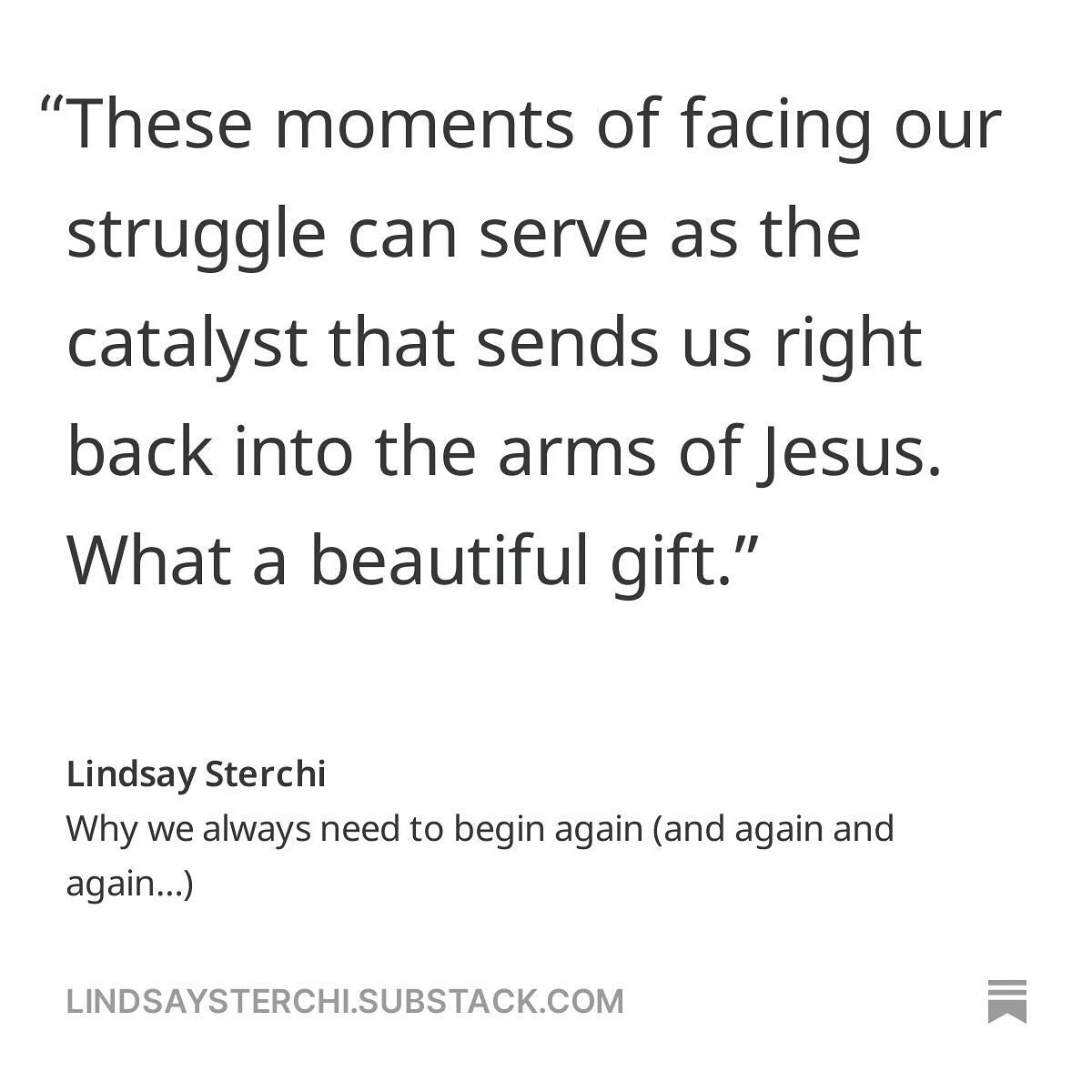 When we feel like we&rsquo;re failing or falling short, we can choose the path of healing or shame. Let these moments send you to the arms of Jesus, and begin again.