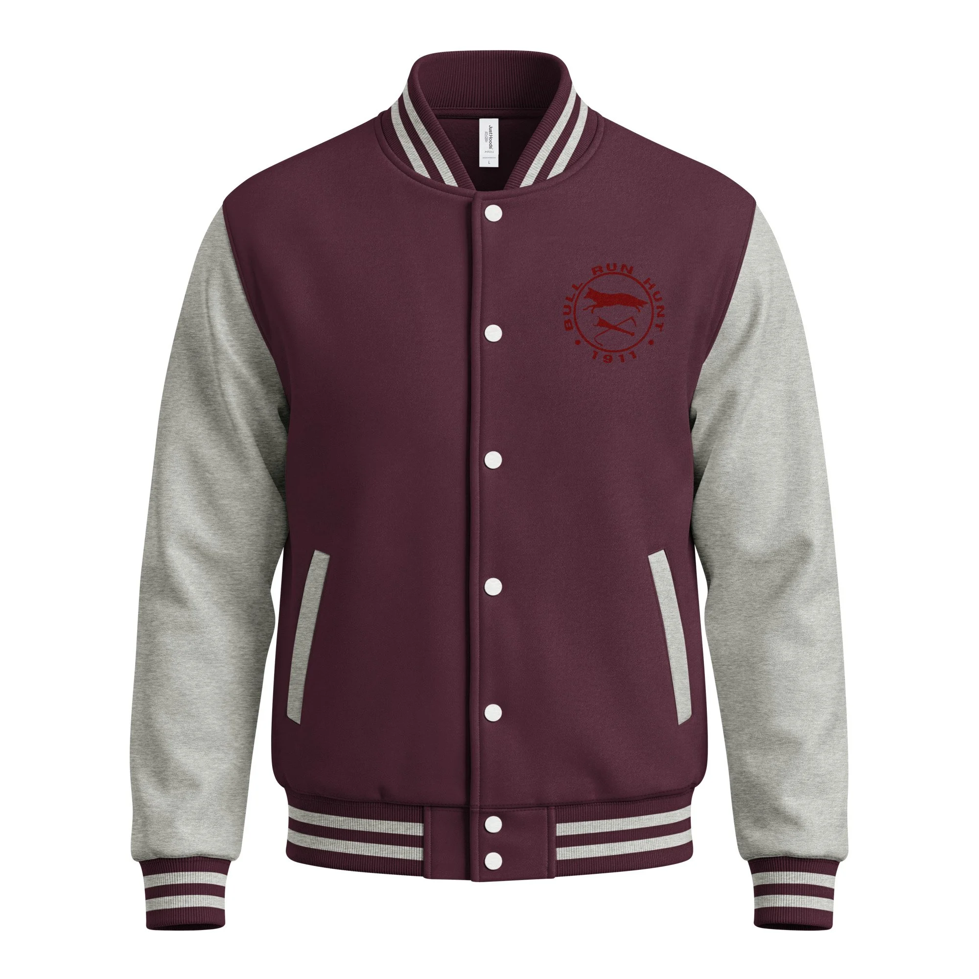 unisex-heavyweight-letterman-jacket-burgundy-heather-grey-front-6a7b6f9f9fbbd.jpg