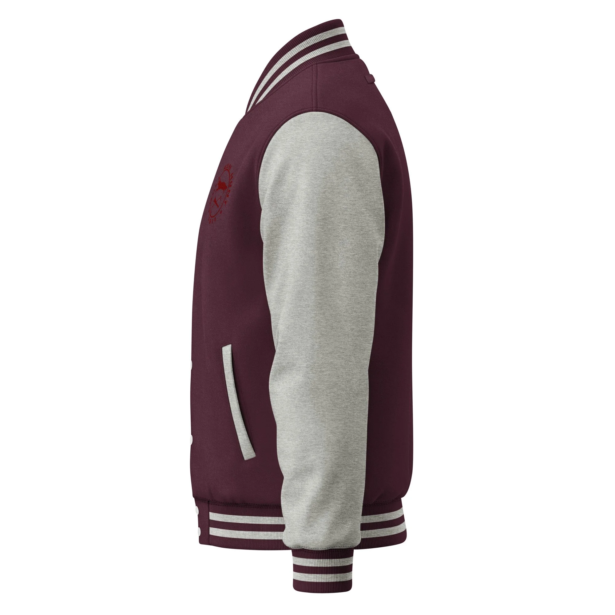unisex-heavyweight-letterman-jacket-burgundy-heather-grey-left-6a7b6f9fa0f51.jpg