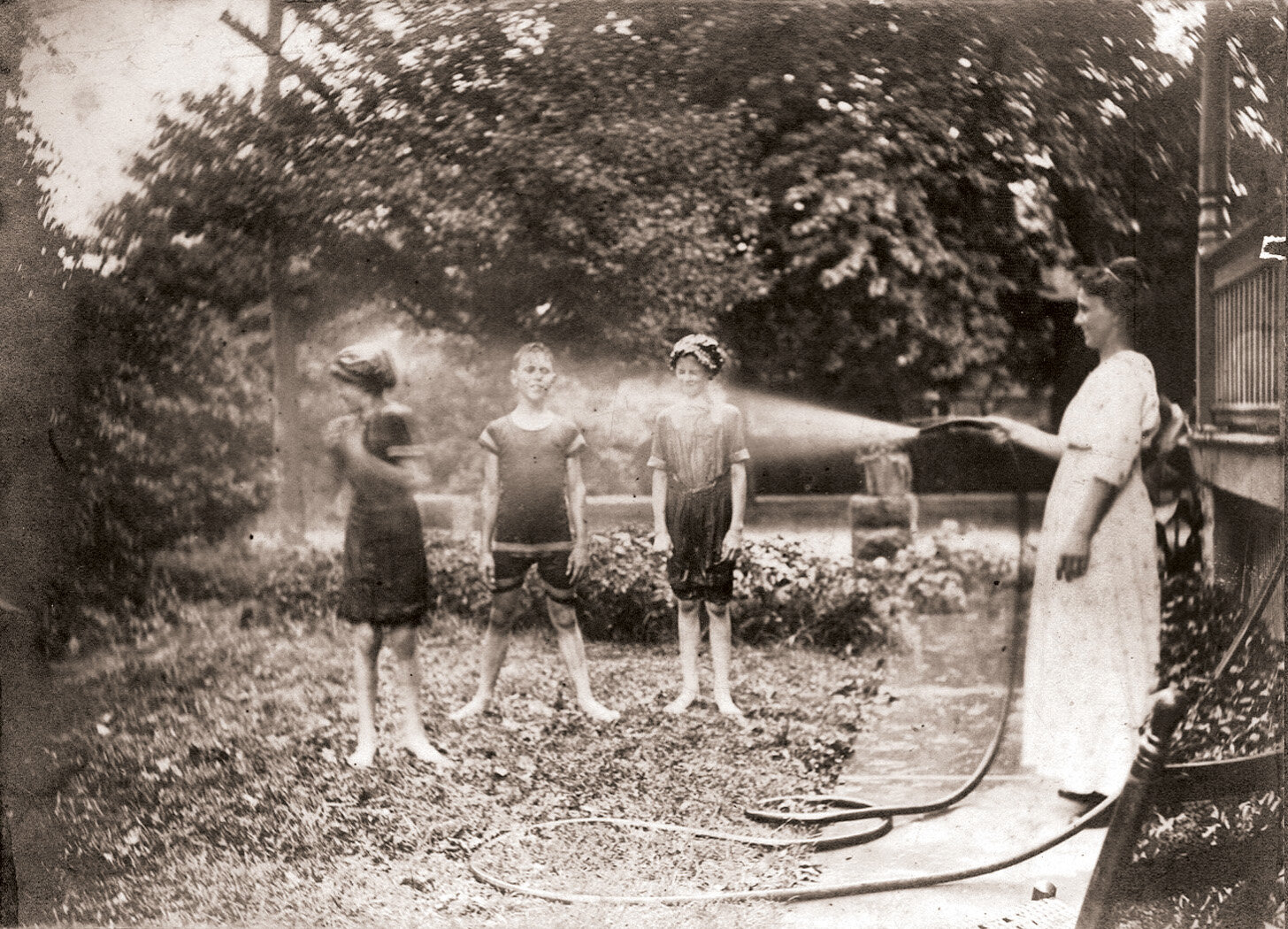 Weiss family-summer sprinklerbw.jpg