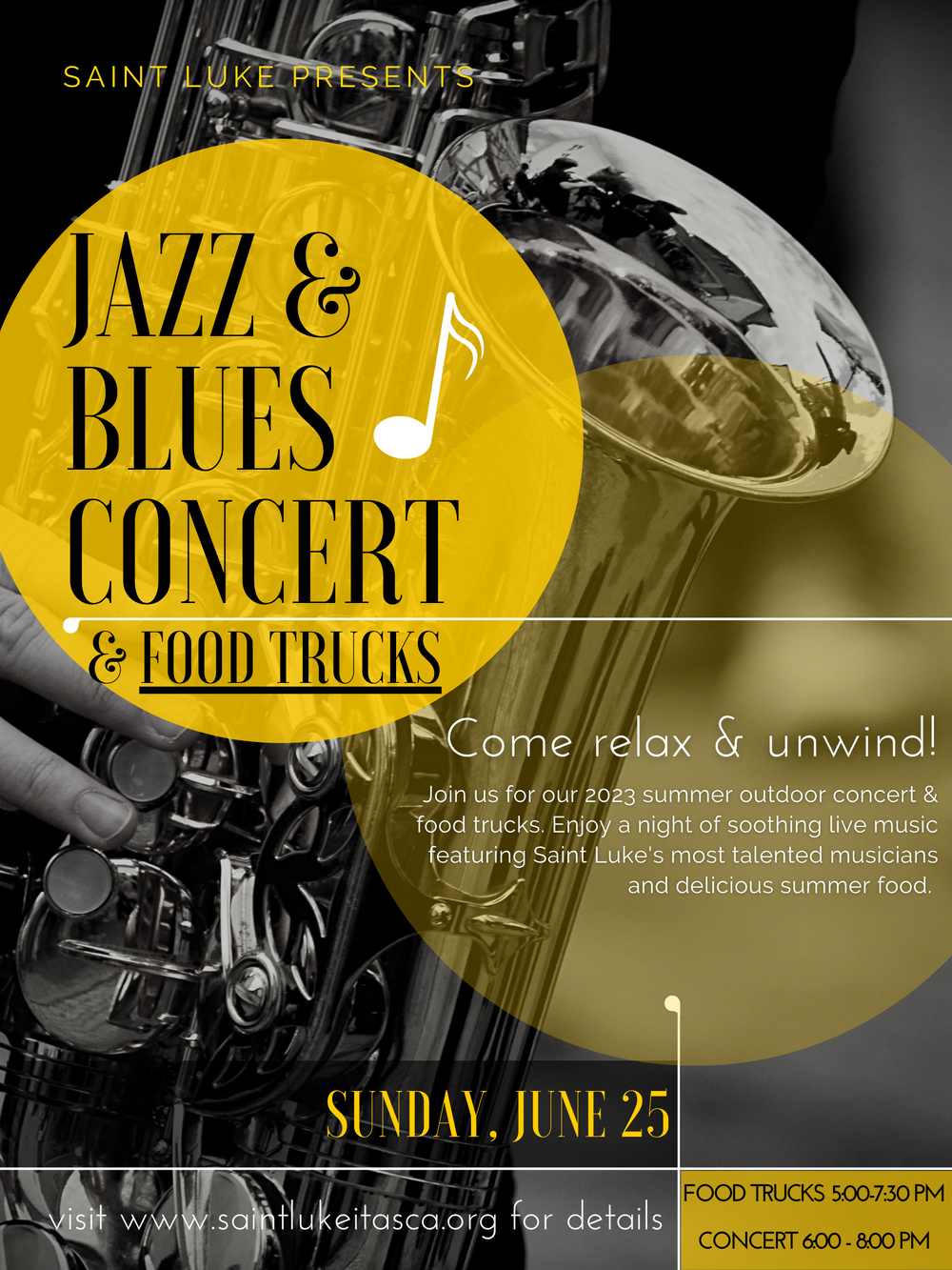 Summer Outdoor Concerts Jazz and Blues — The Lutheran Church of Saint Luke