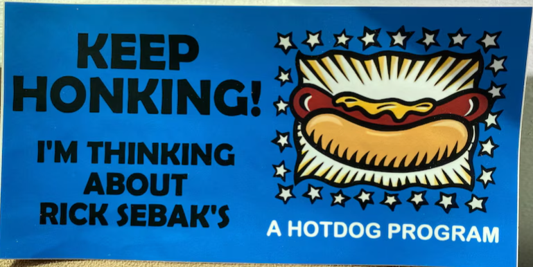 Hot Dog Program Bumper Sticker