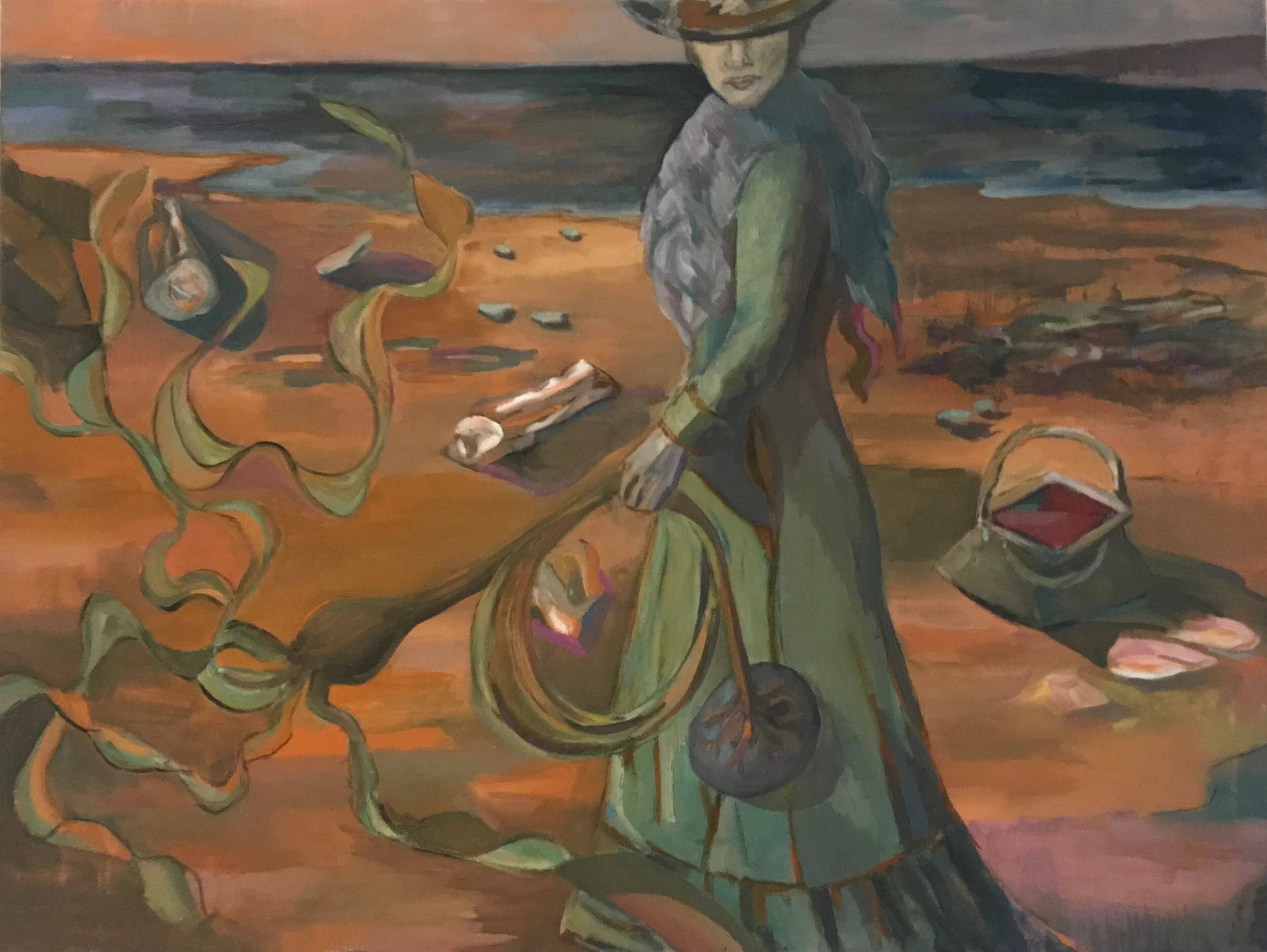 Gathering, oil on canvas, 36x48, Shannon Borg