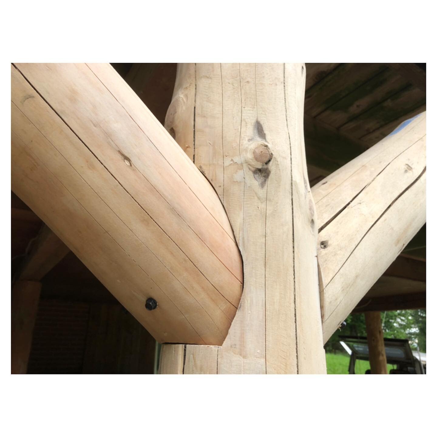 Working with roundwood is immensely satisfying &mdash; and it&rsquo;s a very eco friendly building material. Local sources abound, no milling is required and it&rsquo;s a stronger material than its square counterpart. 
I was queried about how to go a