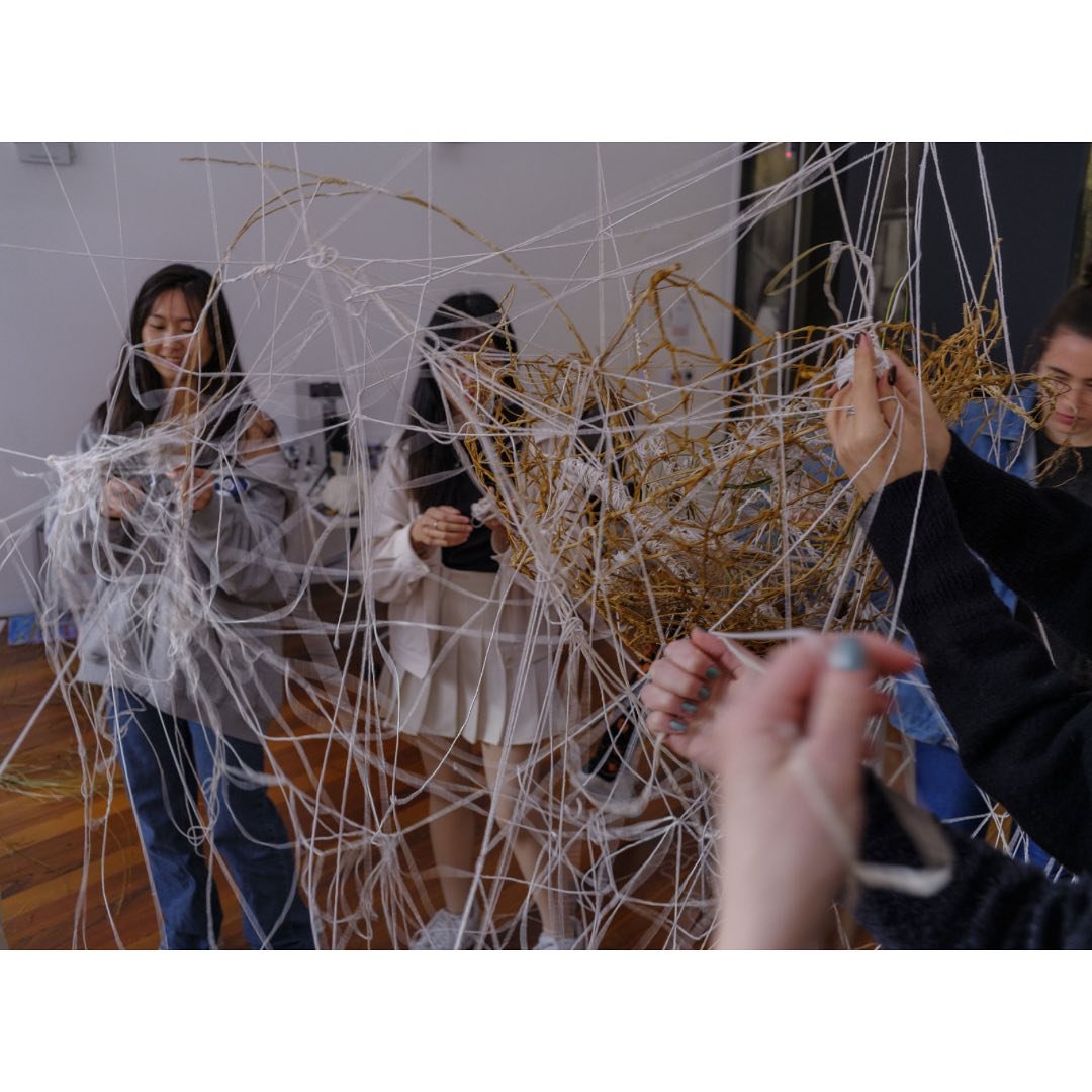 DUCHAMP WAS HERE
a collaborative ephemeral installation created at @lcimelbourne 

Interestingly the UNweaving was again the highlight in how the strings directed the humans

Wonderful images by Dean Golja

#ephemeral #ephemeralart #milesofstring #du