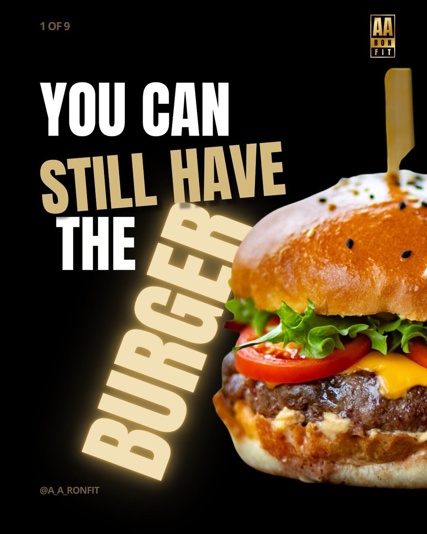 You can still eat the burger...
.
Or whatever foods you want.
.
Adding in the meals that we want can keep us on track. Don&rsquo;t over do it and keep it light throughout the rest of the day and you win!
.
#burger #macros #nutritioncoach #coach #food