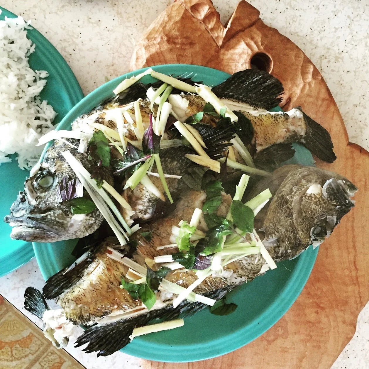 Steamed whole Rockfish