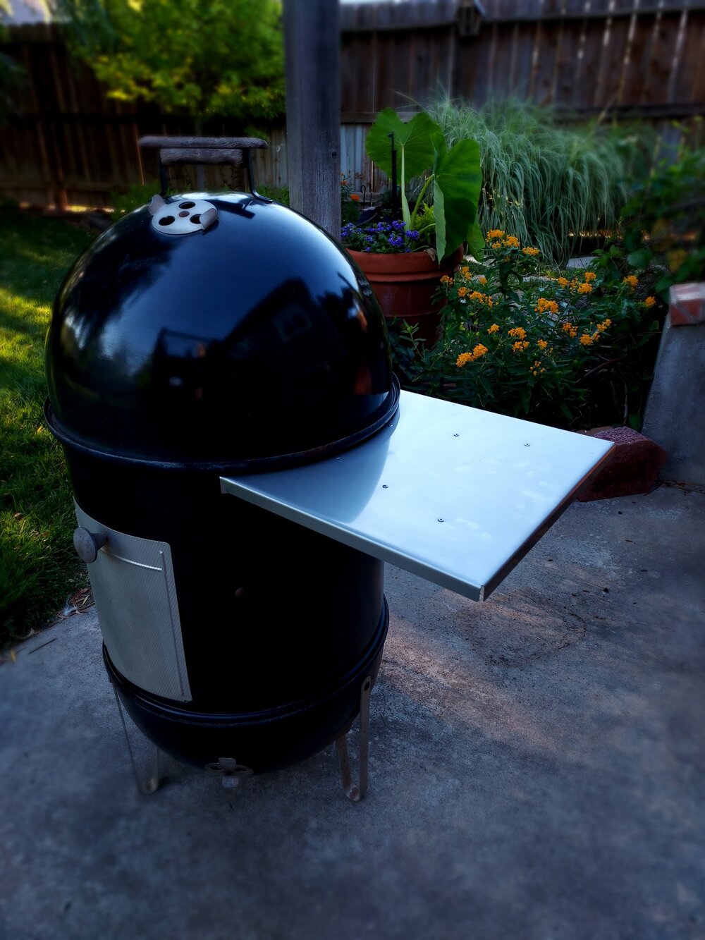 Skov Fedt hånd Weber Smokey Mountain Side Table Tray — Heat Beacon Designs