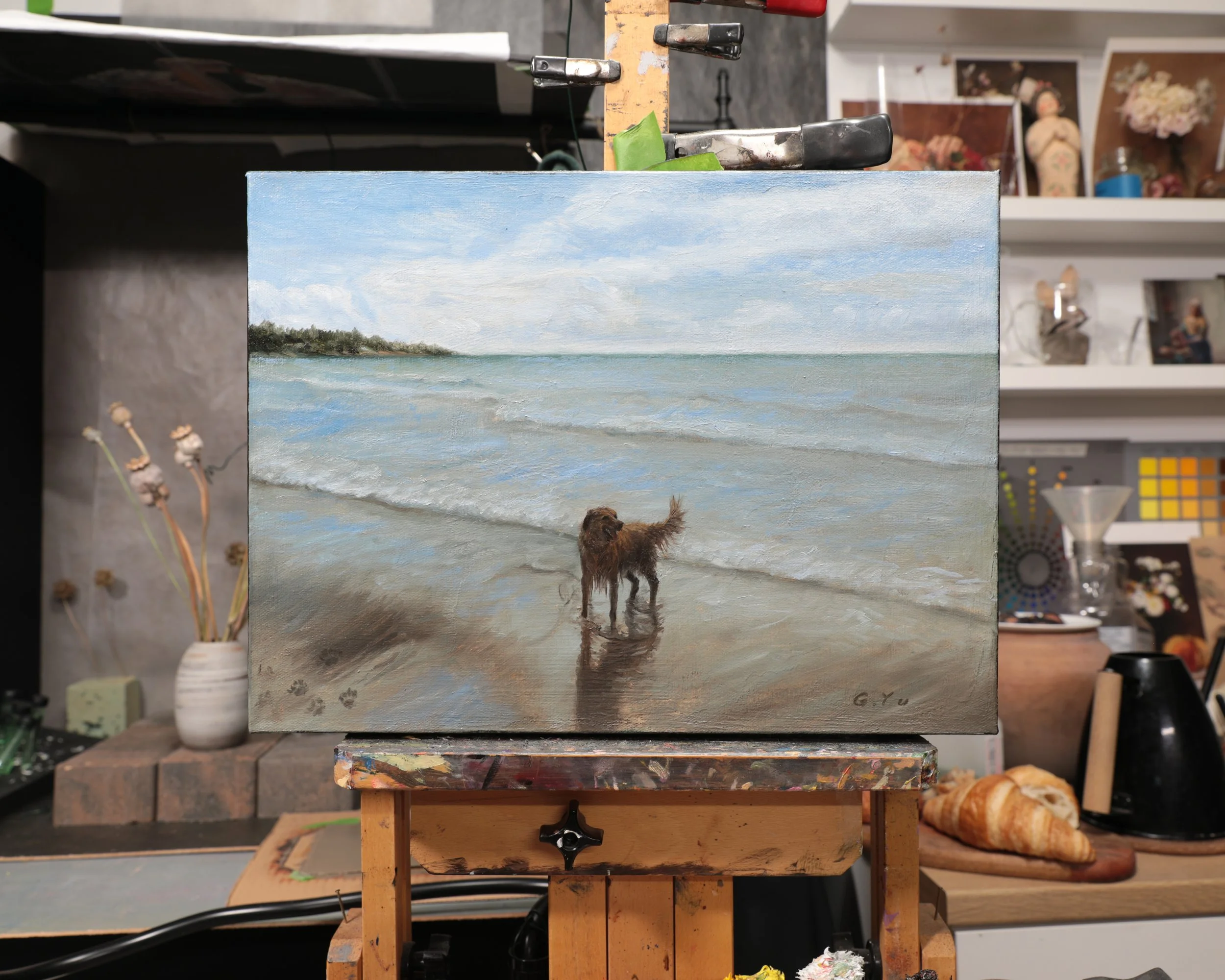 Dog Commission, 12 x 16 in, Oil on Canvas