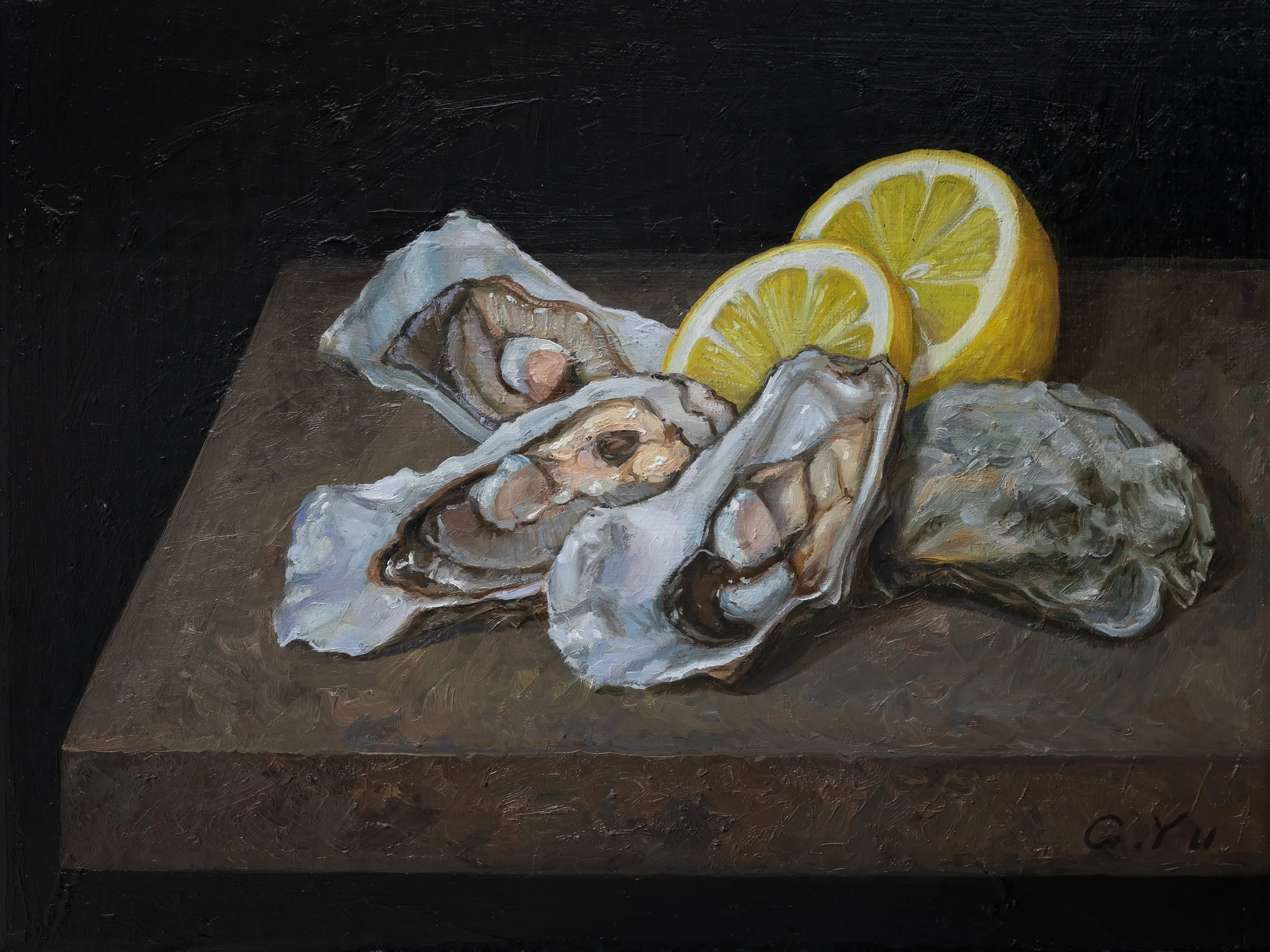 Oysters and Lemon, 12x16
