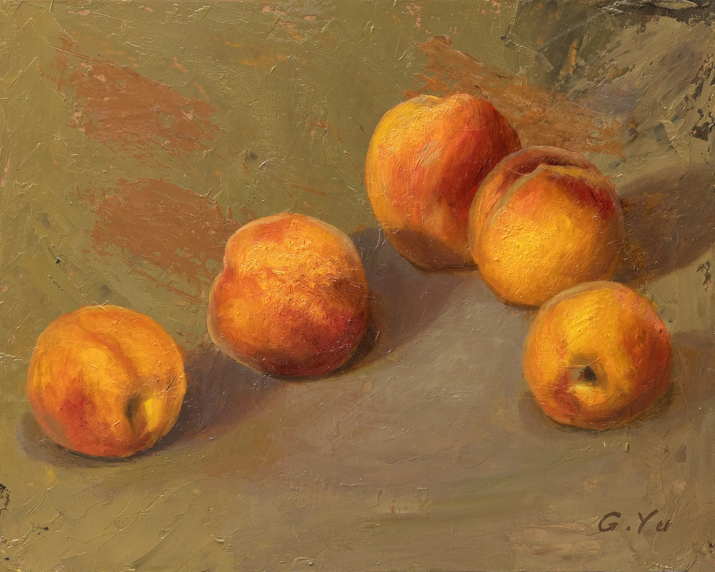 Peaches, 8x10 inch