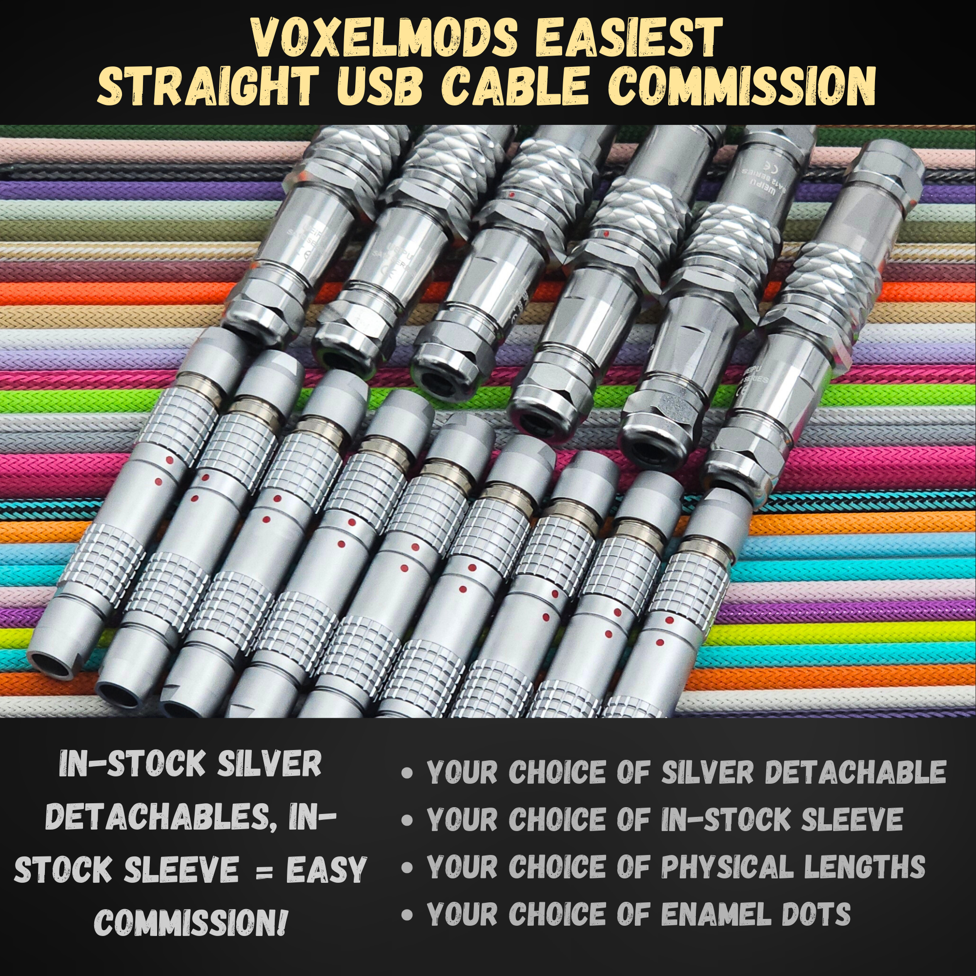 Easy Silver Detachable Cable Commissions