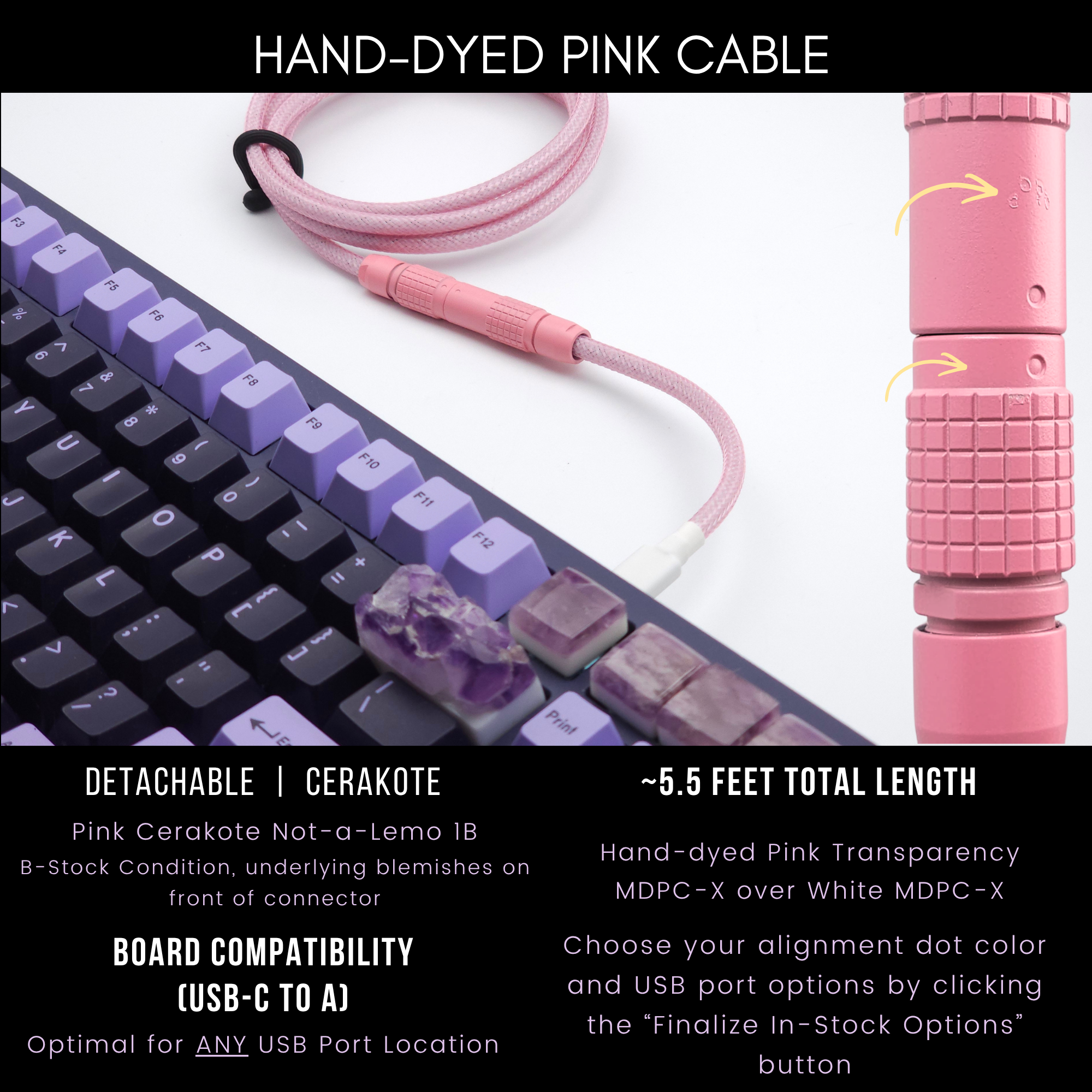 Soft Pink Themed In-Stock USB Cable Recipe
