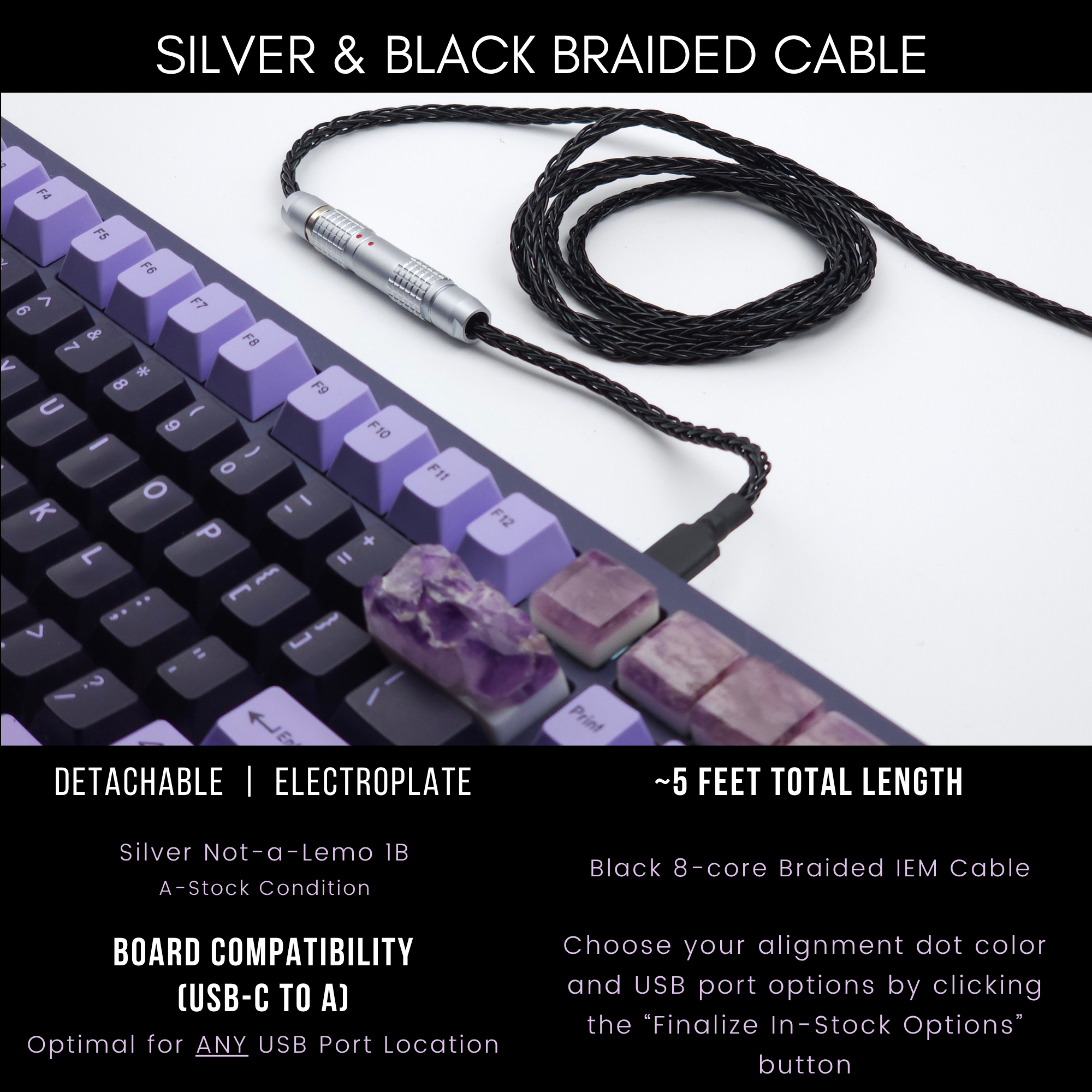 Black & Silver In-Stock USB Cable Recipe