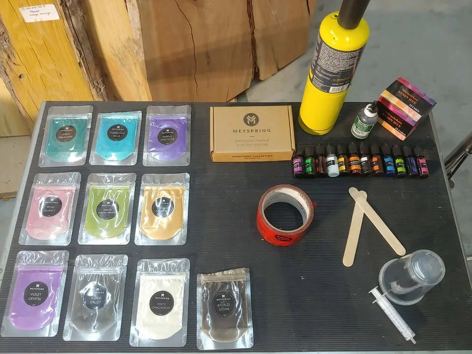 A variety of color pigments are available to add into epoxy!