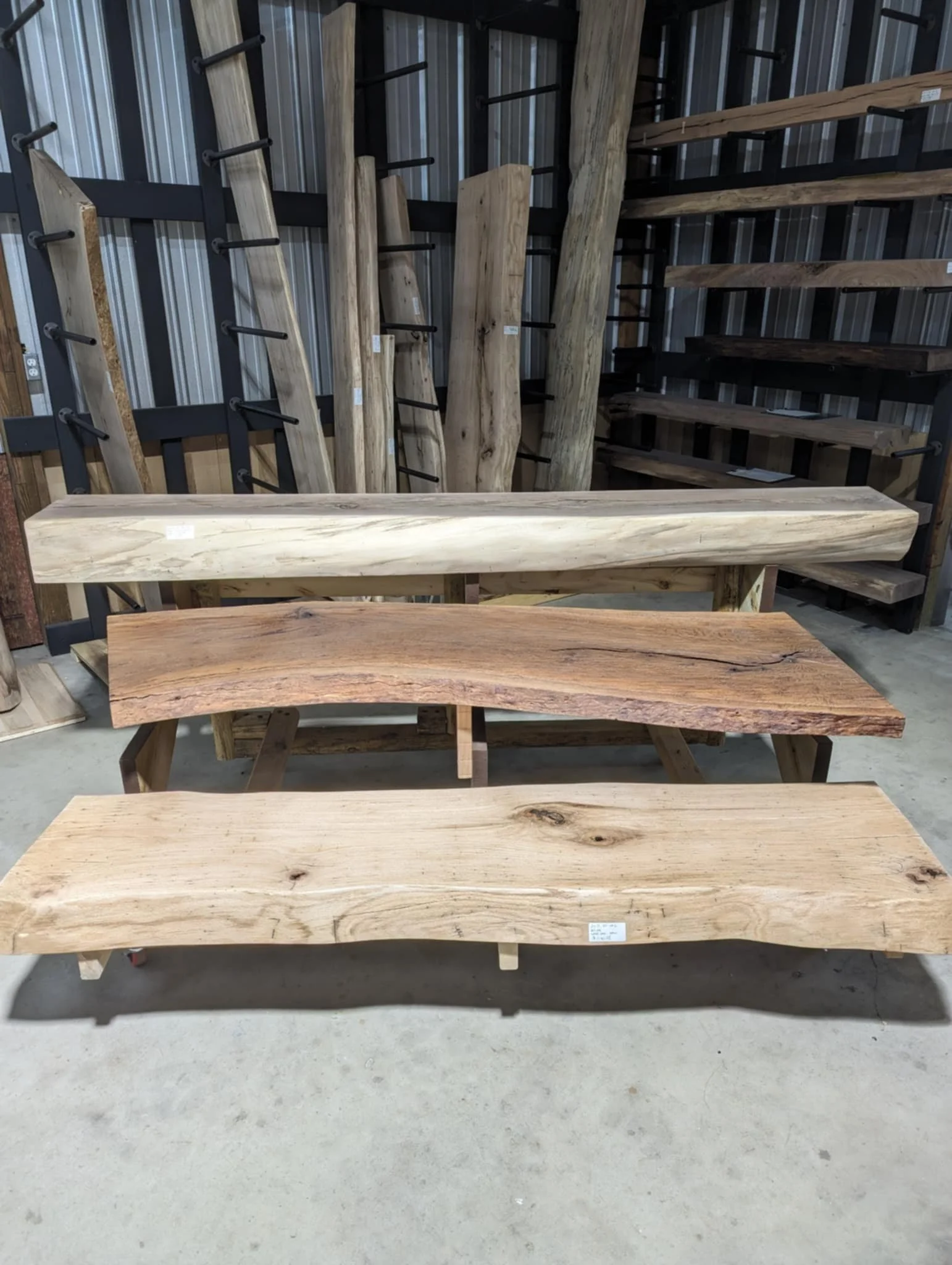 Large slabs in showroom