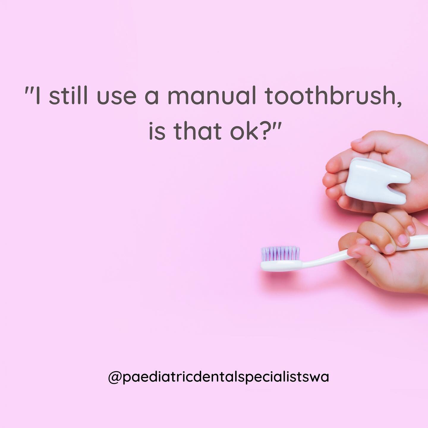 There are no issues with using a manual toothbrush as long as you are applying the correct technique! They are portable and usually inexpensive. The reason electric toothbrushes are often favoured is that they help clean areas that are difficult to r