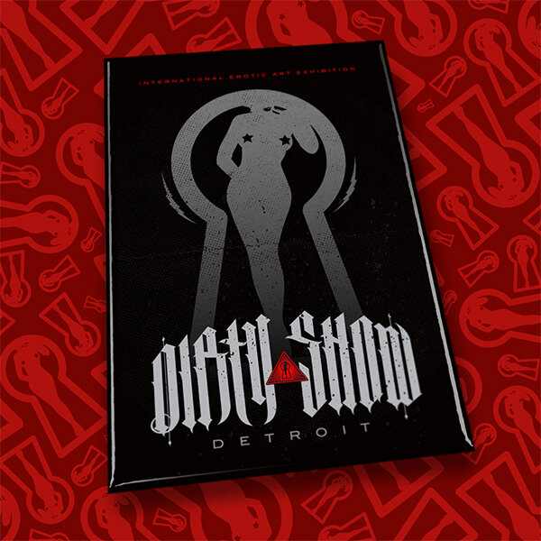 DS BlackLetter Keyhole Magnet