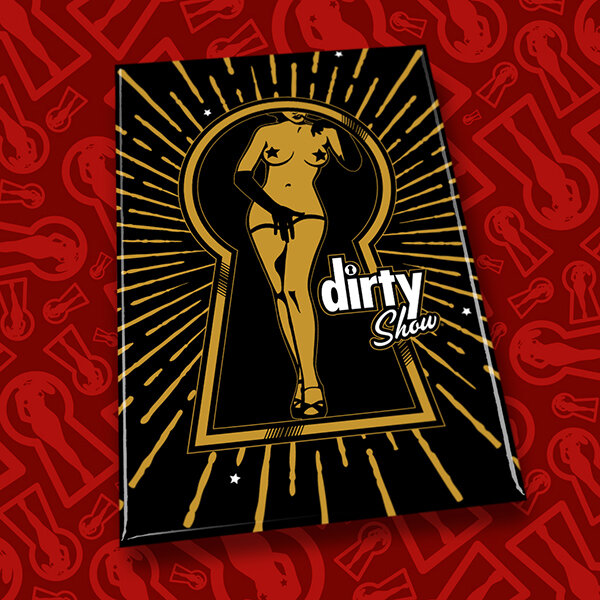 DS Gold Burst Keyhole Magnet