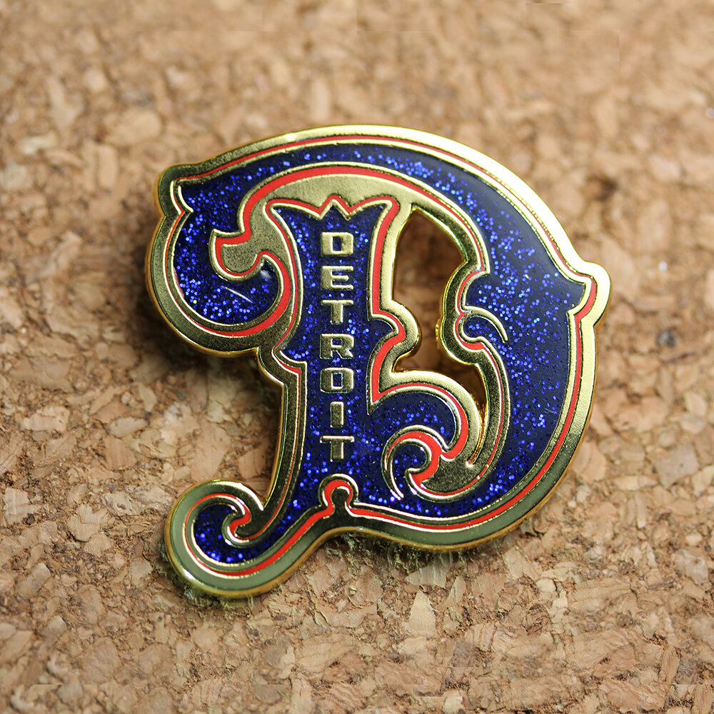 Fancy Detroit D - Enamel Pin