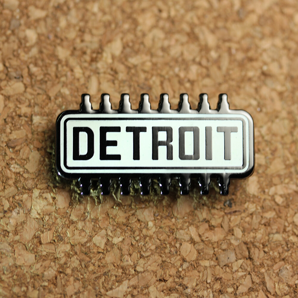Detroit Computer Chip - Enamel Pin
