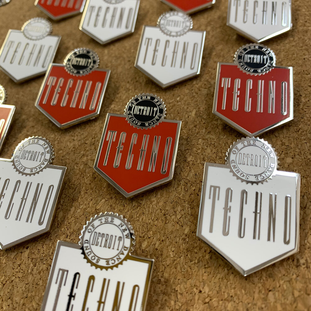 Detroit Techno Shield - Enamel Pin