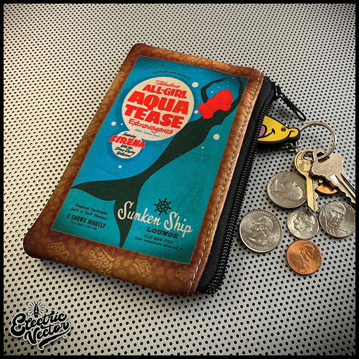 Fitness Pizza - Zipper Coin Pouch — Electric Vector