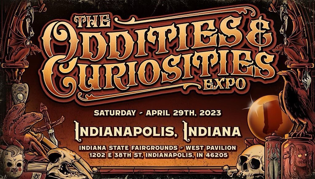 THIS SATURDAY 
April 29th #electricvector goes to Indy! The Indianapolis @odditiesandcuriositiesexpo is guaranteed to be a blast, and the perfect chance to grab your favorite posters, blankets and more!
🎃10am-6pm
👻at the Indiana State Fair grounds!