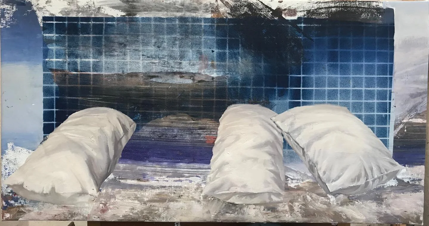 Dormant Land oil and acrylic on canvas 86x45 #contemporary painting