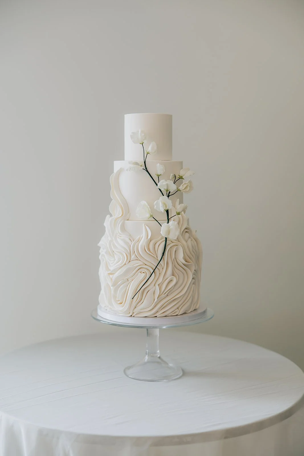 Belvedere Wedding Cake with Sugar Sweet Peas