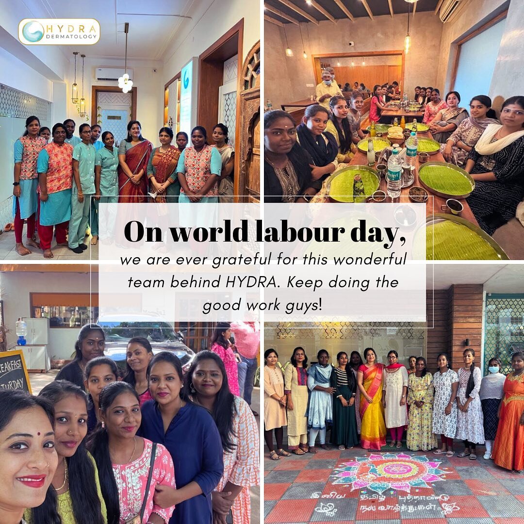 To our wonderful staff, Happy World Labour Day! Your commitment, hard work, and expertise are the reasons we are able to provide exceptional care to our patients every day. Thank you for all that you do!

#hydradermatology #drshwetharahul #WorldLabou