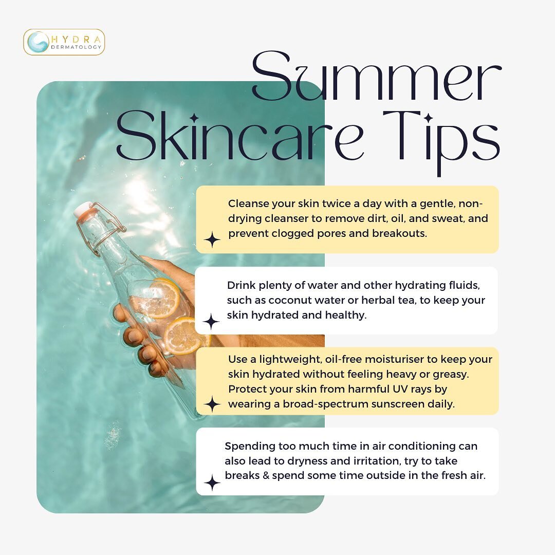 Summer is here, and that means it's time to show your skin some extra love! ☀️💛 Don't forget these top summer skincare tips to help you stay protected and glowing all season long. What's your favourite summer skincare tip? Let me know in the comment