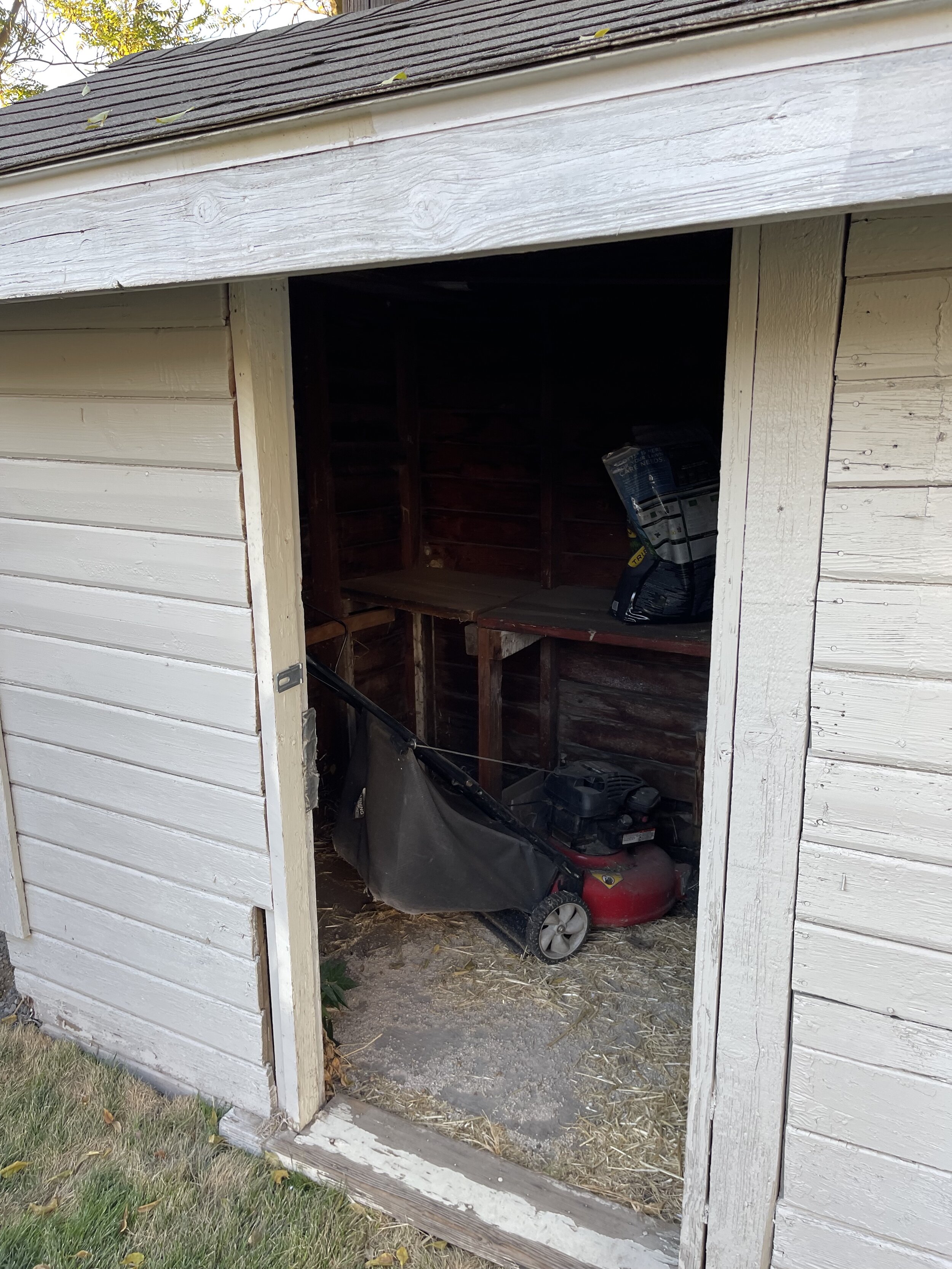 Shed door is maybe 5.5 tall.