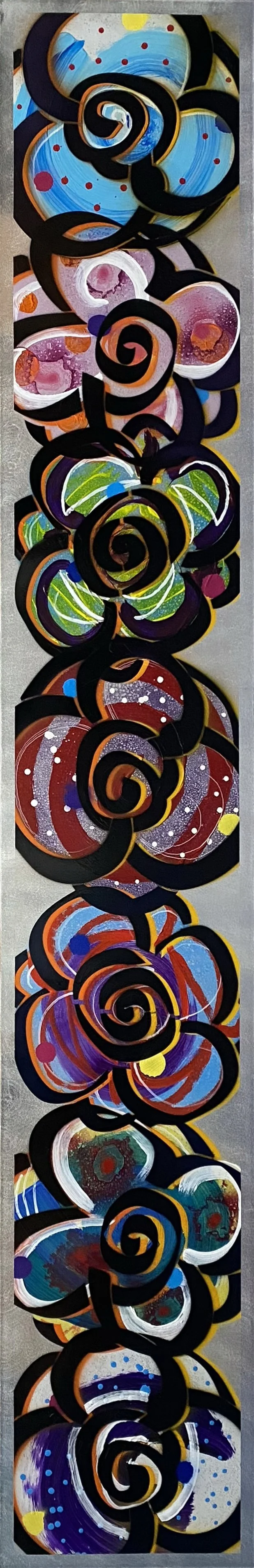 xAmbitions of toe murdering - 16” x 96”- Acrylic and Spray Paint on Dibond - 5.1.2022 — SOLD