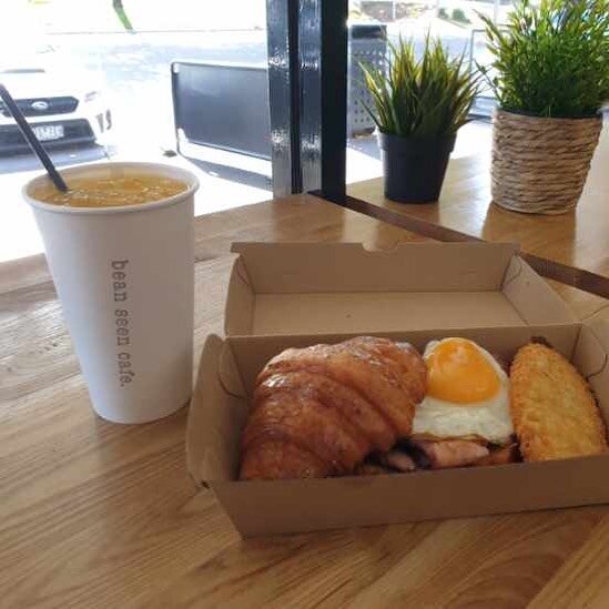 Brekkie box ready to go 🥐 @beanseencafe