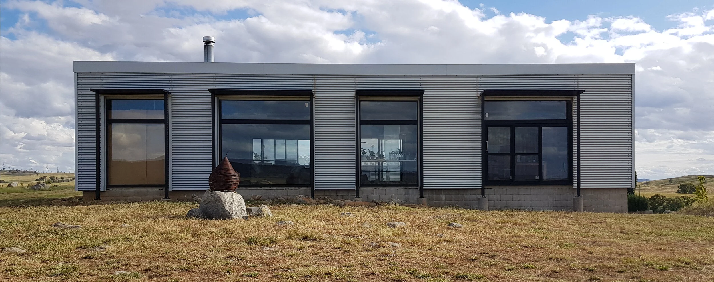 North window shades up and discreet as can be