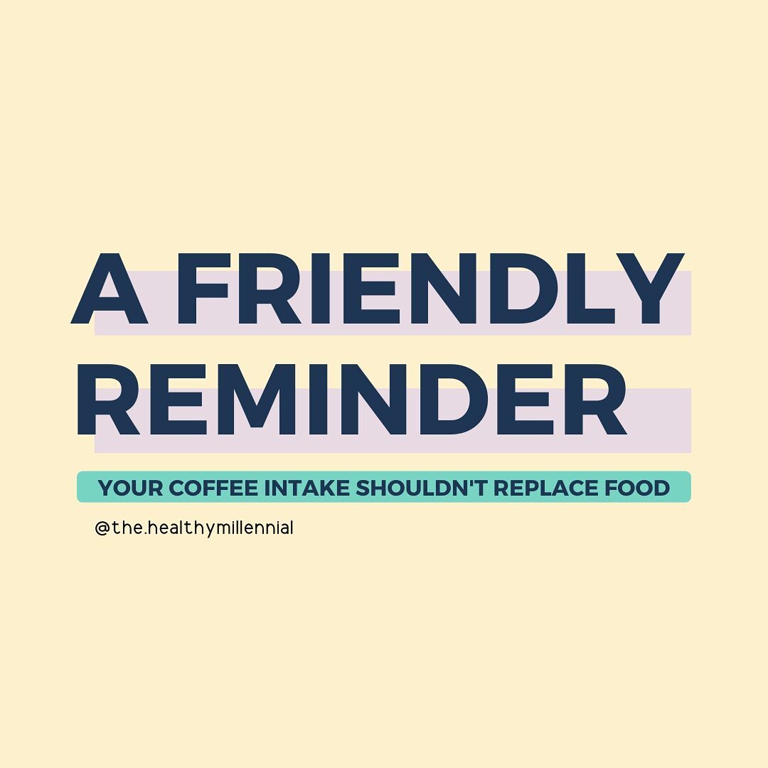 Think this one is more of a reminder to myself, more than anything. 😫⁠⁠
⁠⁠
I've learnt this the hard way. Caffeine doesn't sustain you forever - nor should it be your primary fuel source! ⁠ 
 
Don't forget to actually fuel your body with good food &