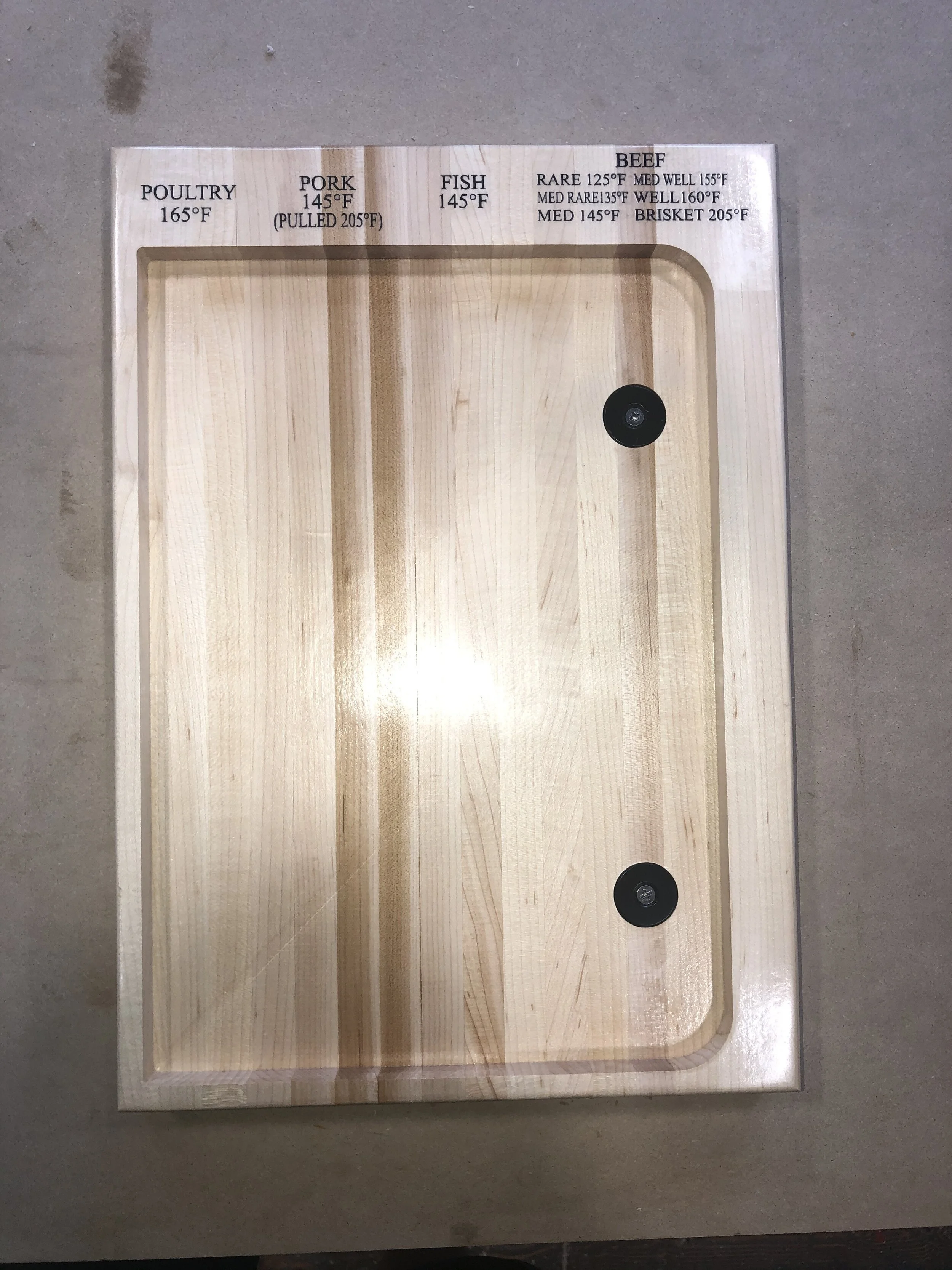 Bottom of cutting board