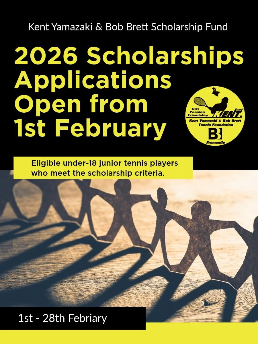 2026 Scholarship applications open 1 February 🎾
Eligible junior tennis players aged 18 and under.