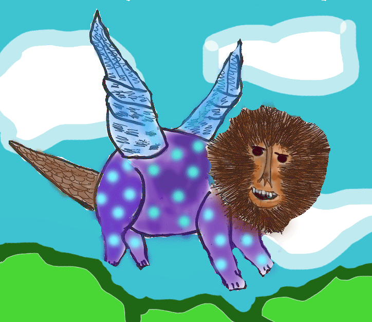 Elise (Year 6), 'Flybearwingasour', 2017, animated gif