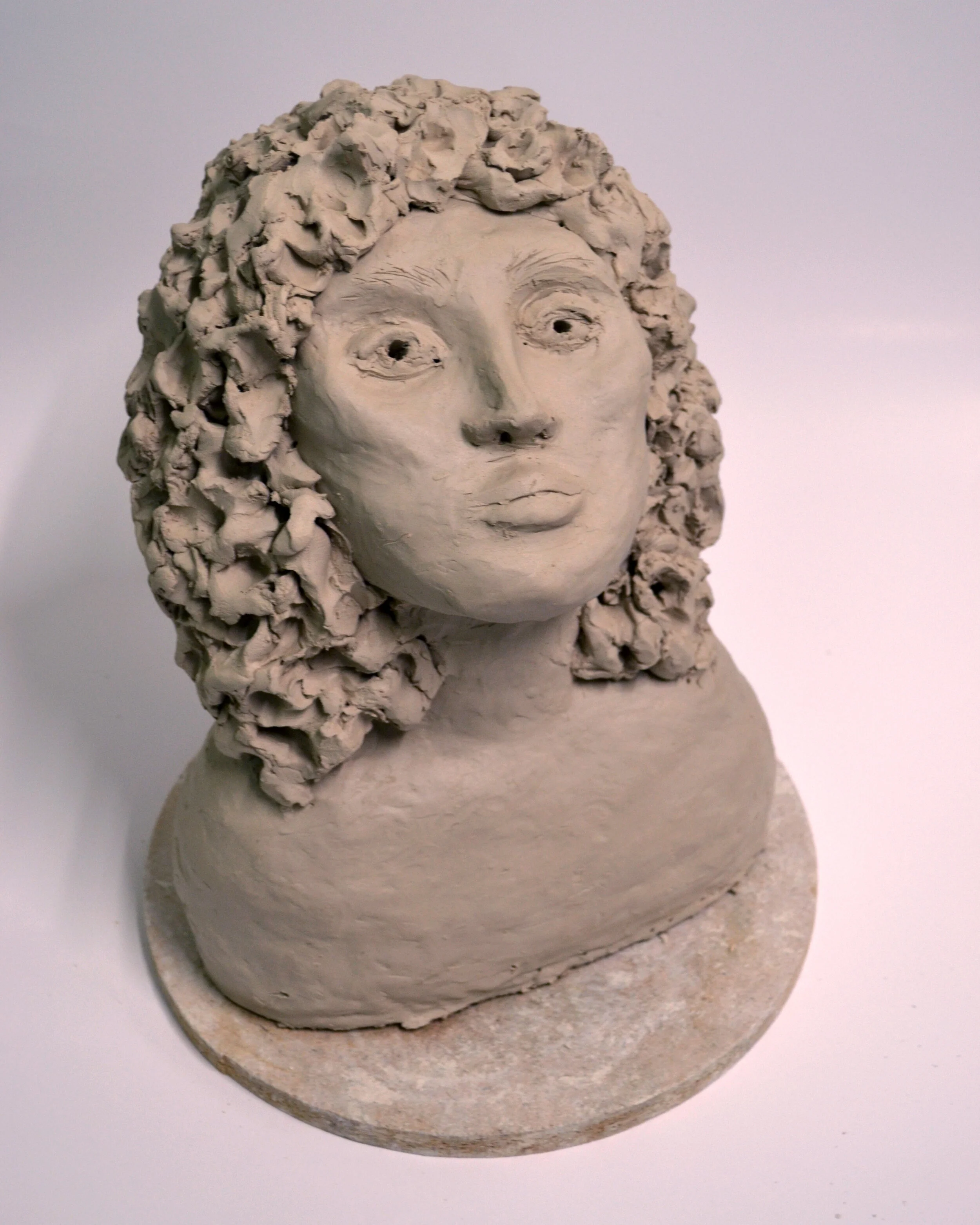 Dali (Year 9), 'ceramic bust', 2020, white earthenware