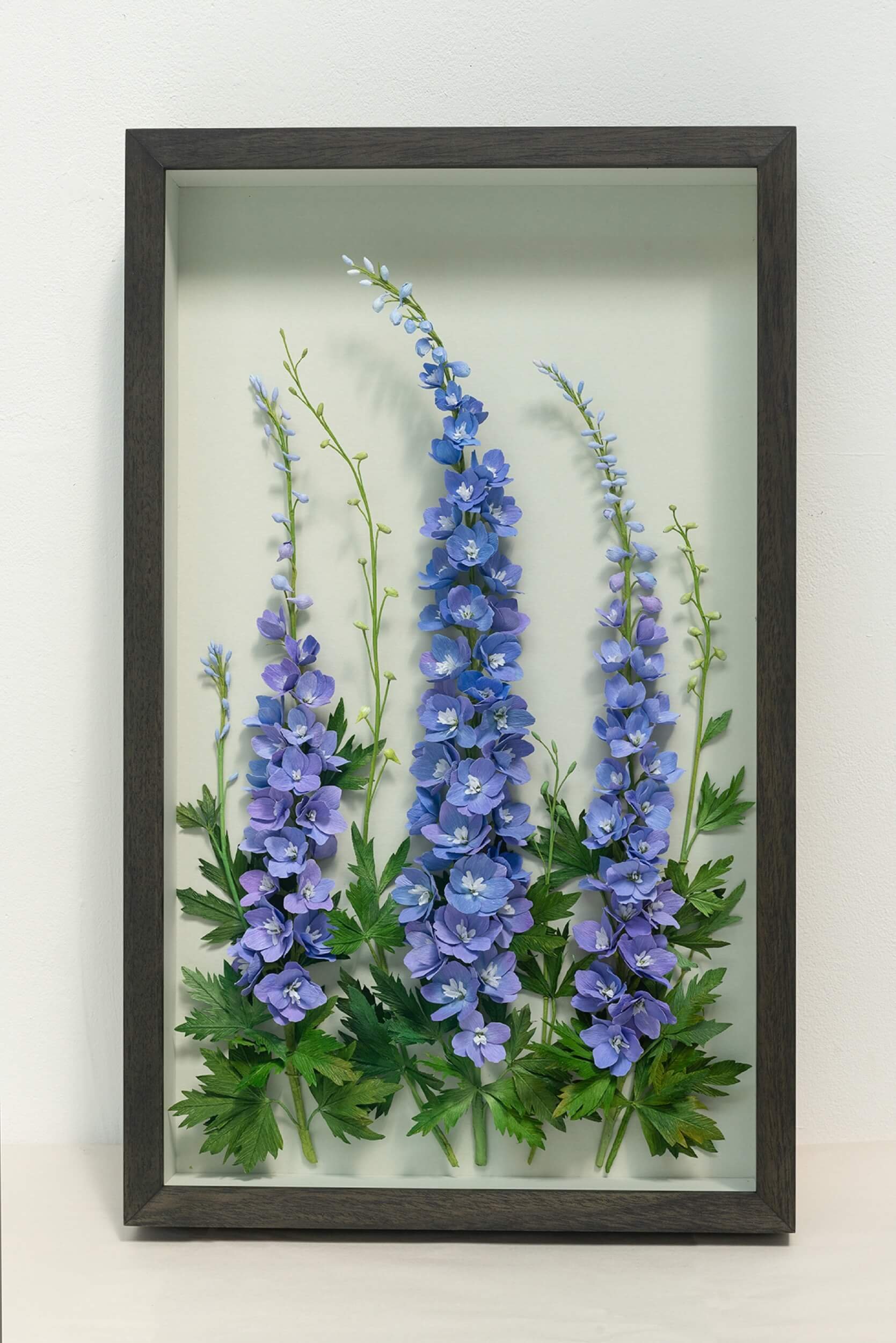 blue delphinium paper flowers