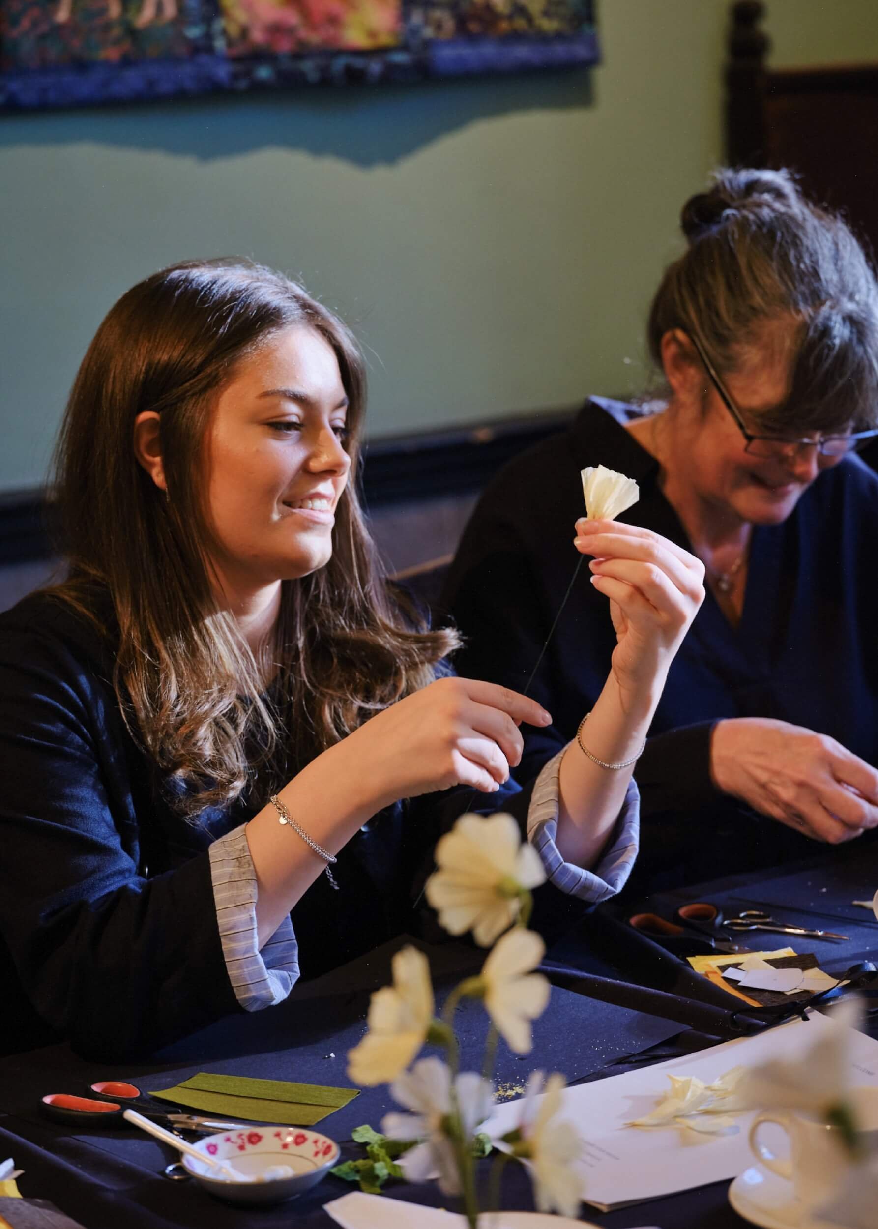 smiling student a petal unfolds workshop