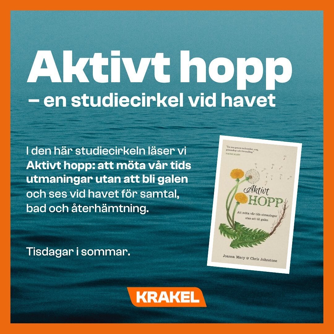 SOMMARCIRKEL: Aktivt hopp &ndash;&nbsp;en studiecirkel vid havet 🌊
&nbsp;
H&auml;romdagen sl&auml;pptes &auml;nnu en IPCC-rapport med skr&auml;mmande information som vi redan k&auml;nner till. Klimatf&ouml;r&auml;ndringar, ekonomiska kollapser, flyk