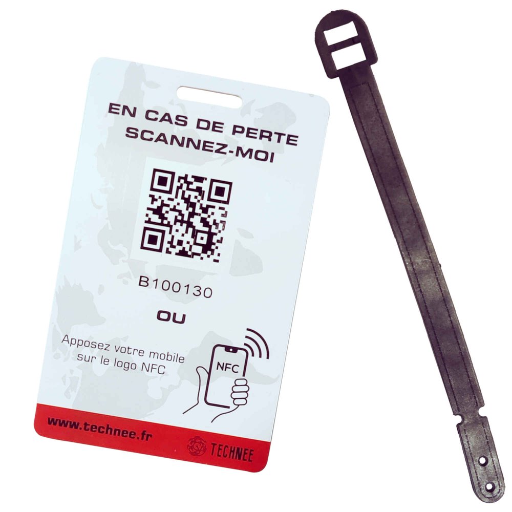 Etiquette bagage connectée anti-perte - QR code - sans contact NFC