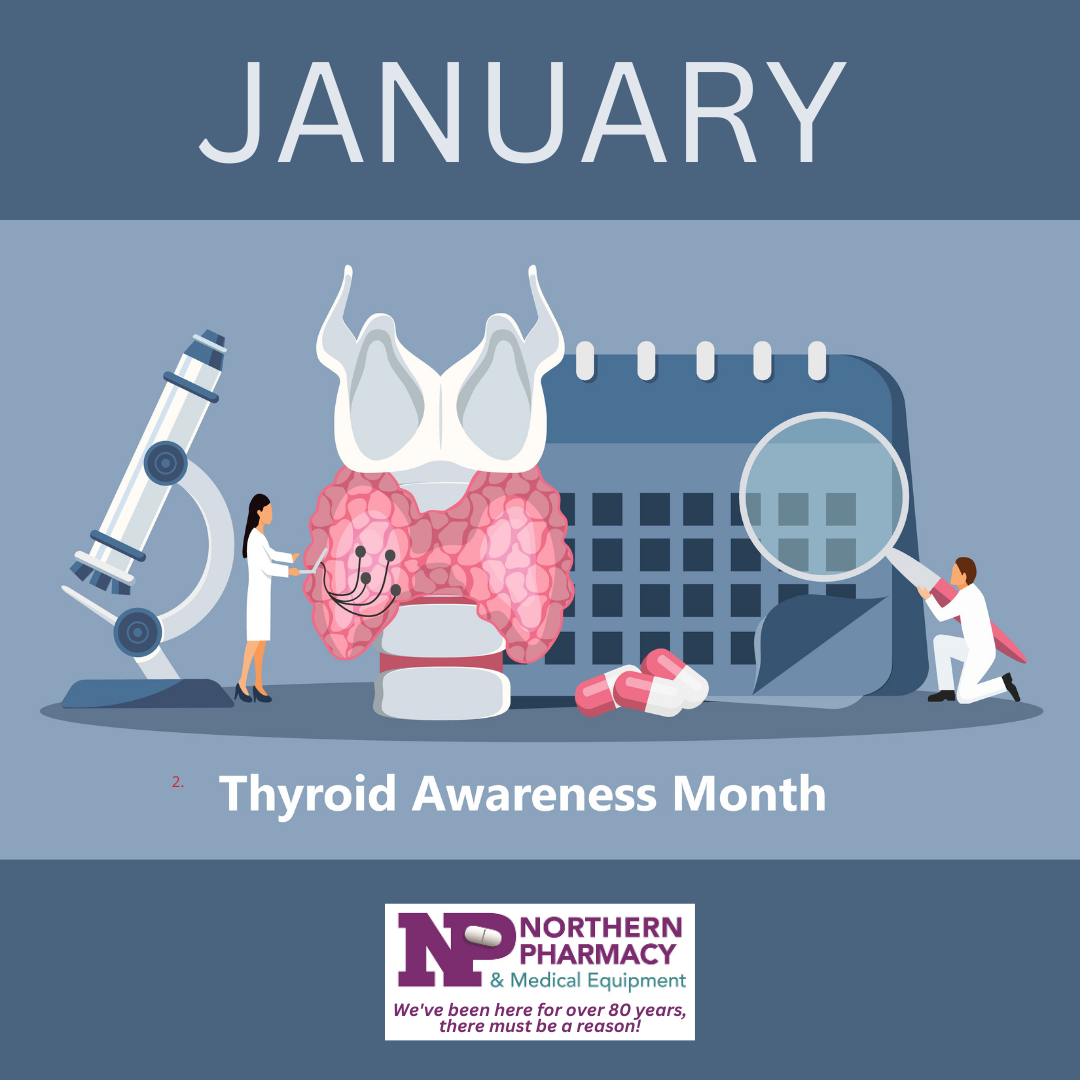      

 
    January is Thyroid Awareness Month  Your thyroid helps regulate energy, metabolism, and overall well-being. Thyroid conditions often go undiagnosed because symptoms can be subtle.  Common signs may include fatigue, weight changes, sensit