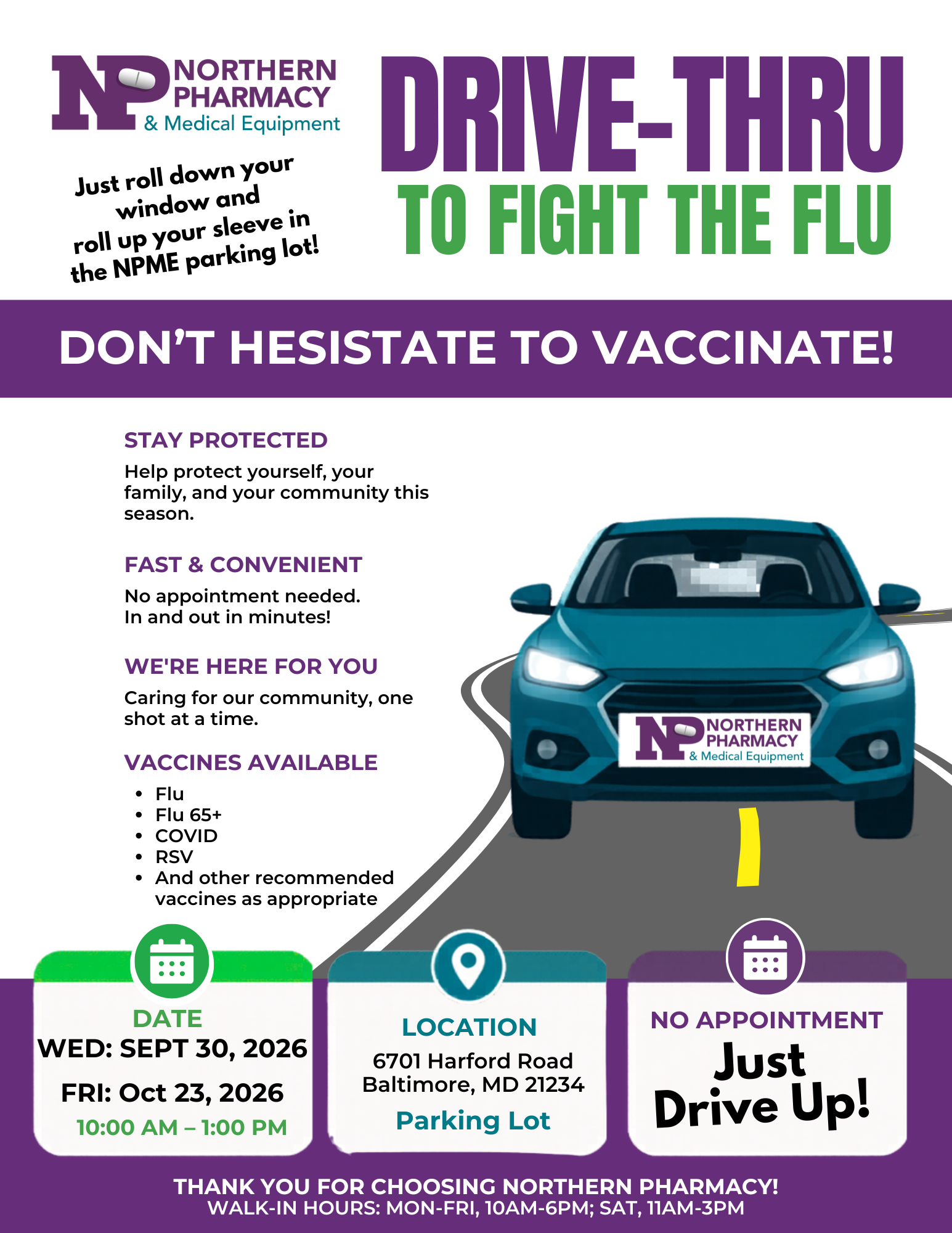 Drive Thru to Fight the Flu